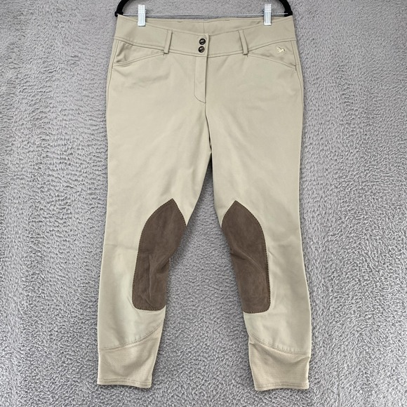 RJ Classics Pants - RJ Classics Riding Pants Womens 32R Beige Ankle Knee Patch Equestrian Gulf